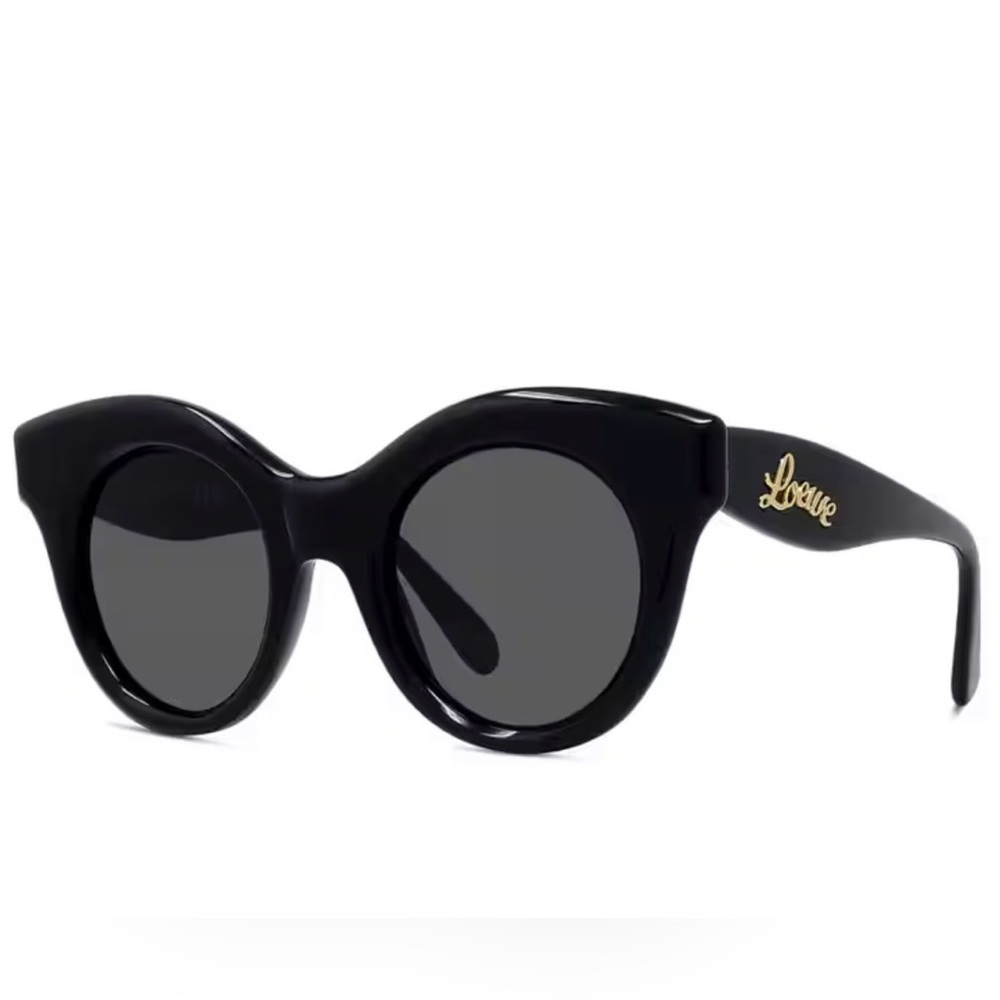 NEW LOEWE LW40126I 01A Black Sunglasses Women Grey Lens 49-23-145 AUTHENTIC